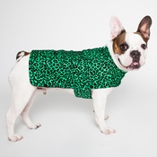 PetsPyjamas - Personalised Green Leopard Print Dog Coat