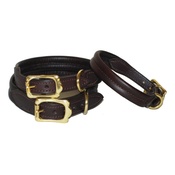 Pear Tannery - Strong & Soft Padded Leather Dog Collar - Chocolate Br