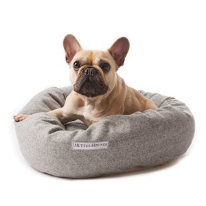 Stoneham Grey Tweed Donut Bed
