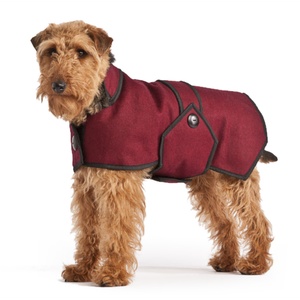 Maroon Wool Blazer Dog Coat