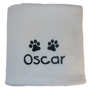 My Posh Paws - Personalised Fleece Blanket - Ivory
