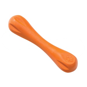 Large Orange West Paw Hurley Dog Bone