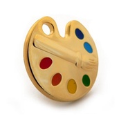 Hamish McBeth - Gold Paint Palette Dog Tag