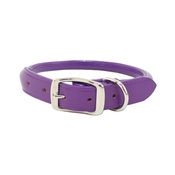 Auburn Leathercrafters - Rolled Leather Dog Collar – Purple