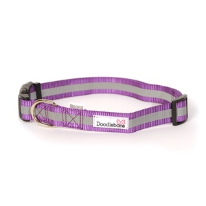 Bold Reflective Dog Collar – Purple