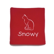 My Posh Paws - Personalised Christmas Cat Blanket – Red