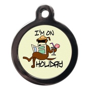 PS Pet Tags - I'm On Holiday Pet ID Tag