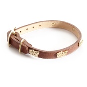 Woof! - Woof Leather Dog Collar - Brown