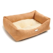 Pet Pooch Boutique - Copper Suede Sherpa Dog Bed