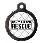 PS Pet Tags - Don't Litter, Rescue Pet ID Tag