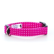 Pet Pooch Boutique - Polka Dot Dog Collar - Pink 1" Width