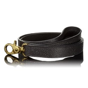 Paws with Opulence - Pebbled Black Leather Dog Lead