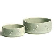 Mutts & Hounds - Ceramic Dog Bowl - Sage Green
