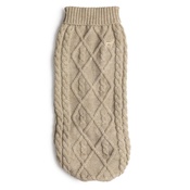 House of Paws - Cable Knit Polo Neck Dog Jumper – Oatmeal