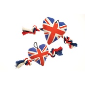 House of Paws - Union Jack Heart with Rope Dog Toy