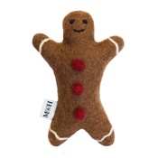 Mutts & Hounds - Wool Gingerbread Man Dog Toy