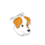 My Family - Jack Russell Engraved ID Tag – Brown
