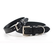Ralph & Co - Leather dog collar (Sorrento) - Charcoal