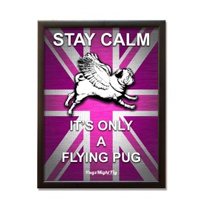 Union Jack Framed Poster - Pink & Purple