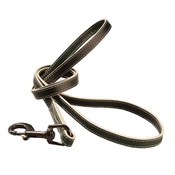 Baker & Bray - Paris Croc Dog Lead – Forest Green & Stone