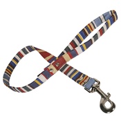 Creature Clothes - Blue Deckchair Stripe Fabric Dog Lead