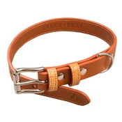 Baker & Bray - Chelsea Leather Dog Collar – Caramel & Tan
