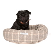 Mutts & Hounds - Slate Tweed Donut Bed