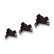 Pugs Might Fly - Set of 3 Flying Pugs - Black
