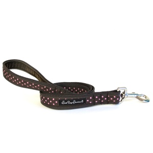 Classic Pink on Brown Polka Dots Dog Lead