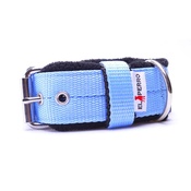 El Perro - 4cm width Fleece Comfort Dog Collar - Baby Blue