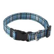Yellow Dog - Tartan Plaid Dog Collar – Blue