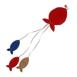Flat Fish Cat Toy - Red