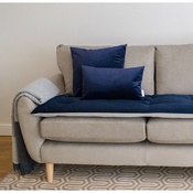 The Lounging Hound - Lustre Velvet Sofa Topper - Ink