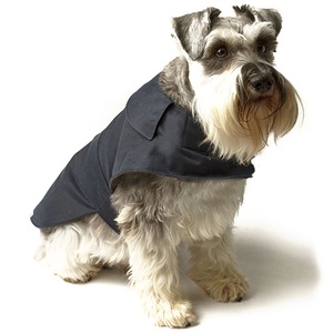 Navy Waxed Waterproof Dog Coat