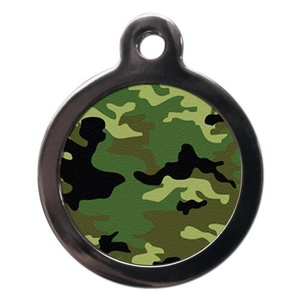 Camo Pet ID Tag - Green