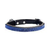Bobby - Crystal Princess Leather Cat Collar – Grey