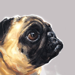 Pug Small Art Print