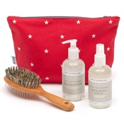 Mutts & Hounds - Cranberry Star Cotton Wash Bag