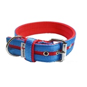 El Perro - Candy Strip Collar - Red & Sky Blue