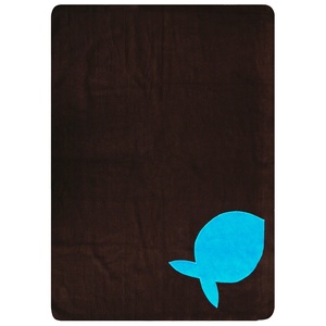 Fleecy Cat Blanket – Turquoise/Chocolate