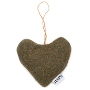 Mutts & Hounds - Forest Green Tweed Lavender heart