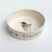 Purple Glaze Pottery - Large Personalised Dog Bowl
