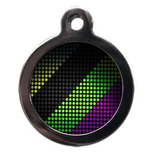 Disco Patterned Pet ID Tag