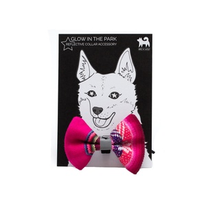 Inca Pink Dog Bow Tie