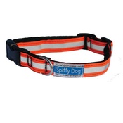 SpiffyDog - Hi-Viz Collar (Orange/White)