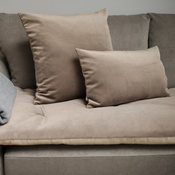 The Lounging Hound - Velvet Scatter Cushion - Taupe