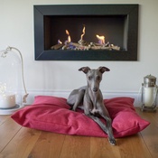 The Lounging Hound - Classic Twist Dog Bed - Cerise