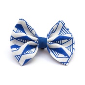 Hiro + Wolf - Geo Blue Dog Bow Tie