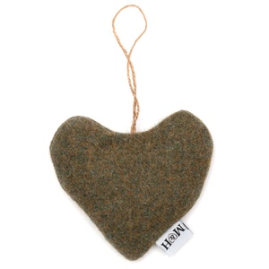 Forest Green Tweed Lavender heart