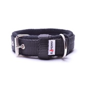 El Perro - 4cm width Fleece Comfort Dog Collar - Black